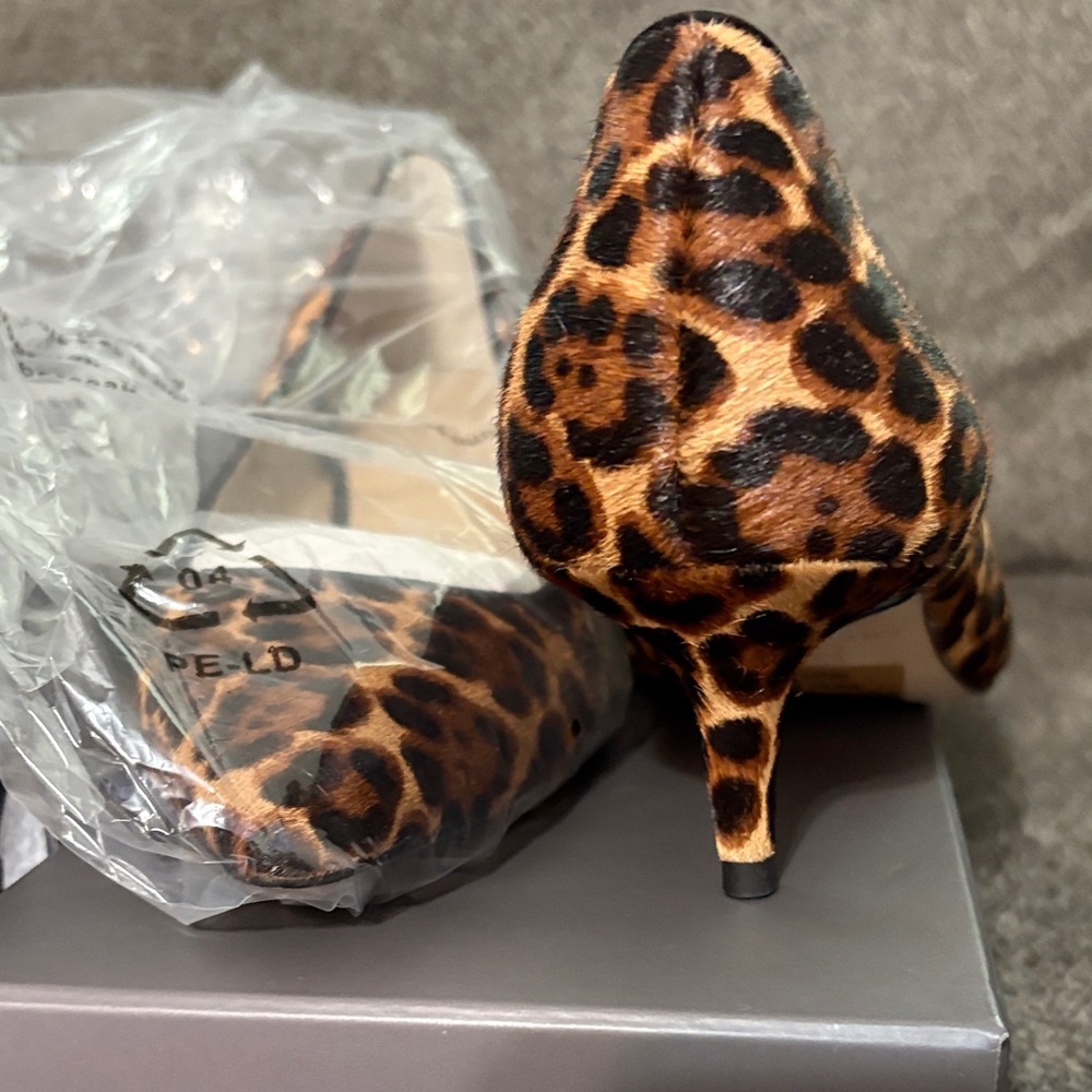 Ann Taylor Brown Leopard Print Heels 7.5 - Picture 3 of 7
